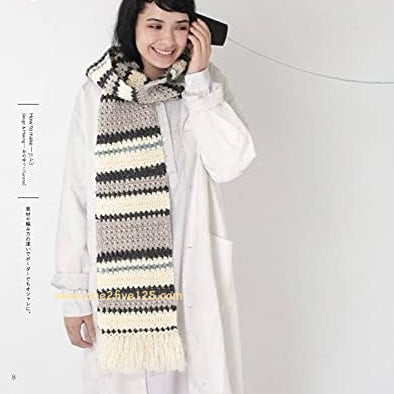 日本編織書 - 鈎針編織帽子/頸巾（男女適用）A