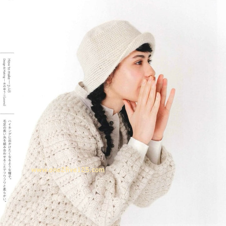 日本編織書 - 鈎針編織帽子/頸巾（男女適用）A