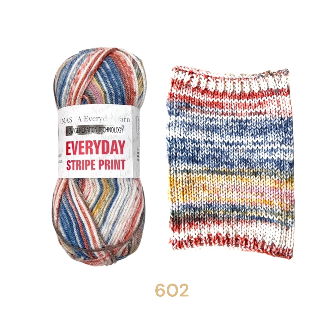 日本Everyday Stripe Print 溫色毛冷