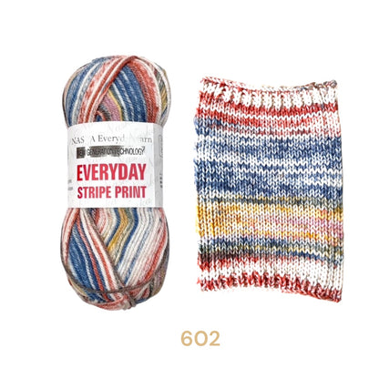 日本Everyday Stripe Print 溫色毛冷