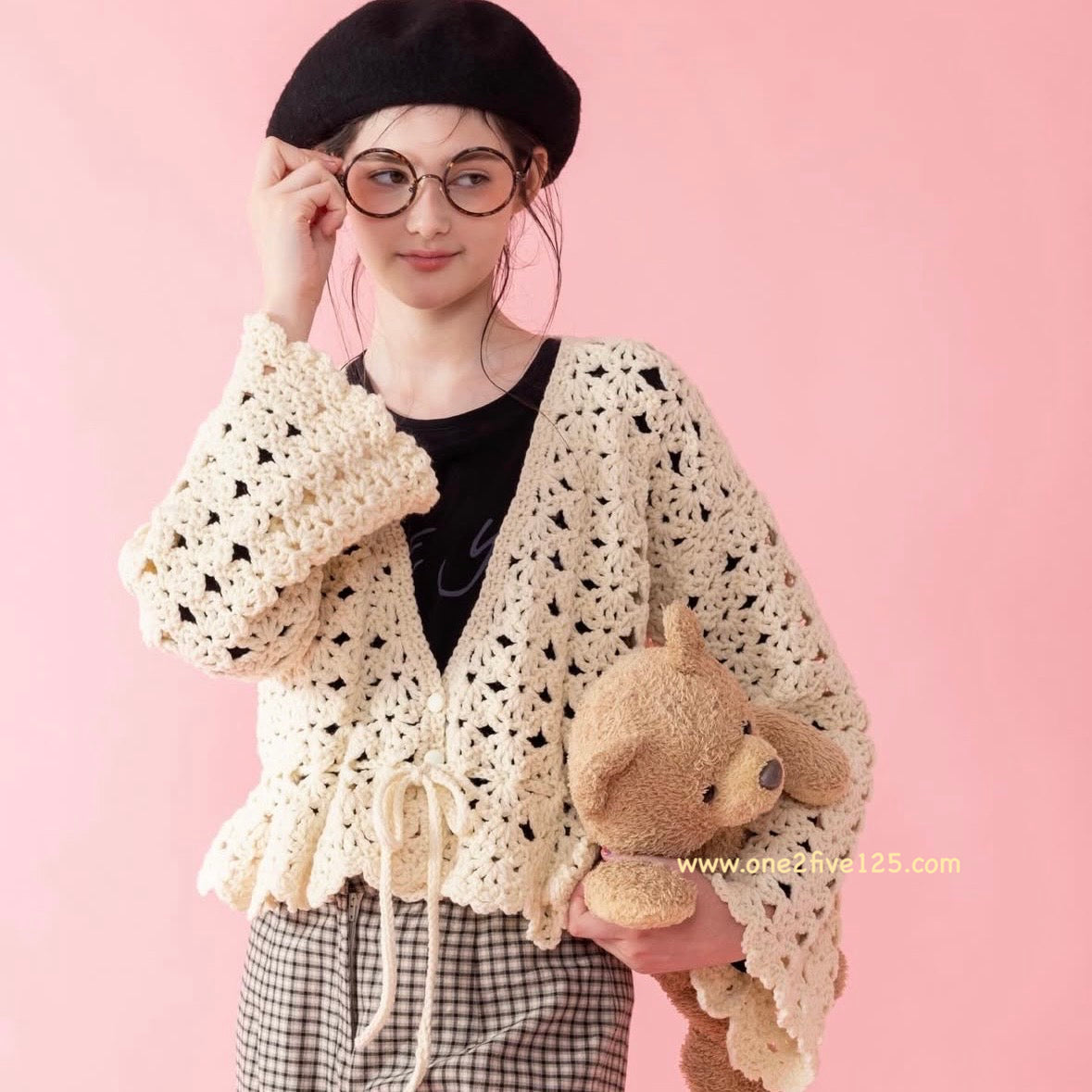 日本鈎針編織書-粗線鈎織衫 D