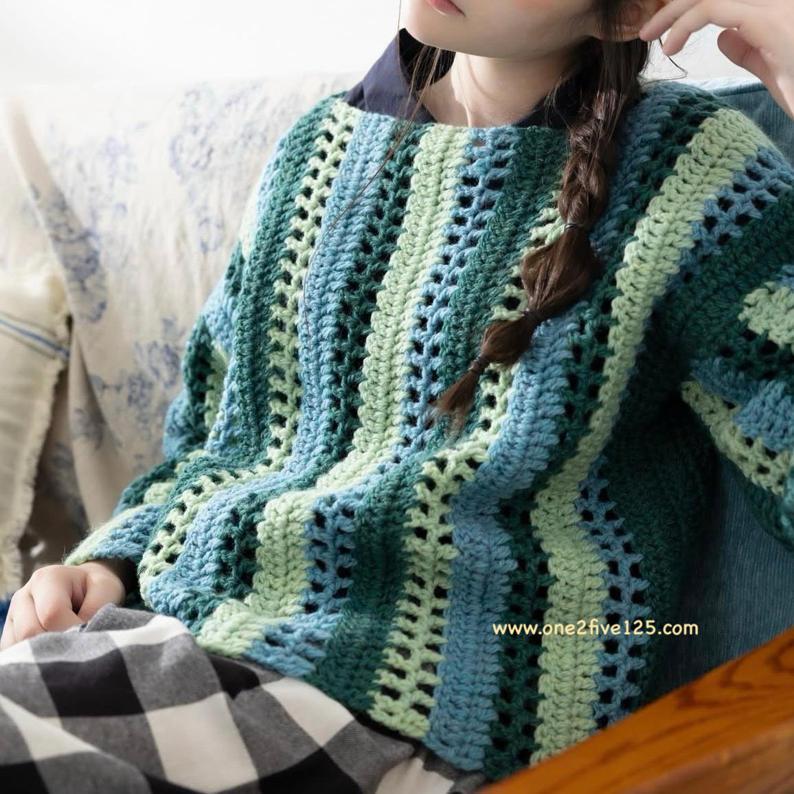 日本鈎針編織書-粗線鈎織衫 D