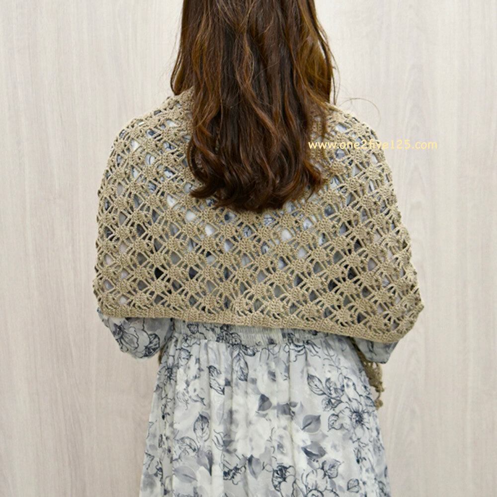 日本披肩鈎針材料包