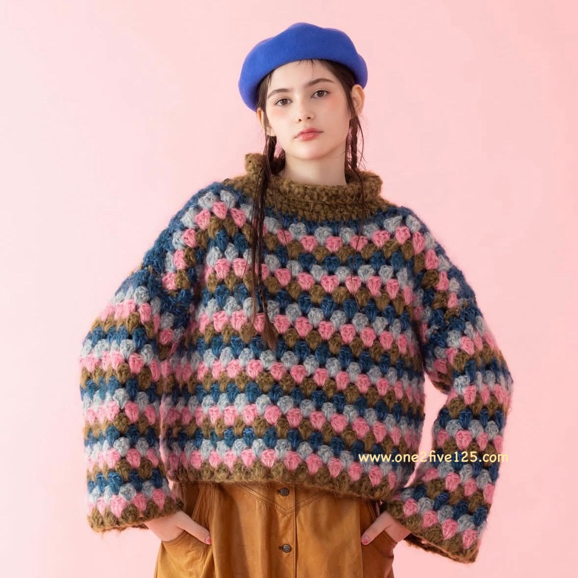 日本鈎針編織書-粗線鈎織衫 D