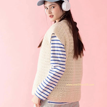 日本鈎針編織書-粗線鈎織衫 D