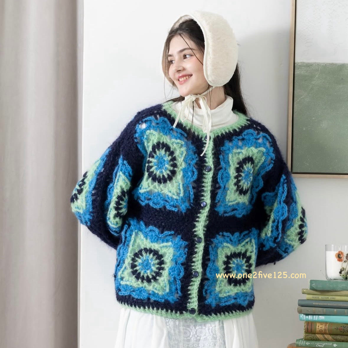 日本鈎針編織書-粗線鈎織衫 D