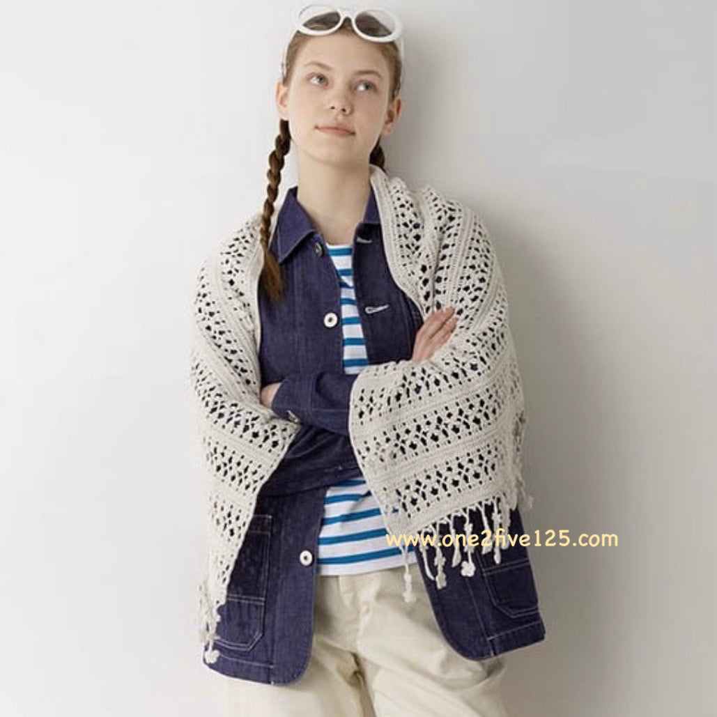 日本鉤針披肩編織書：一年四季都啱用（Crochet Shawl for All Seasons）1j