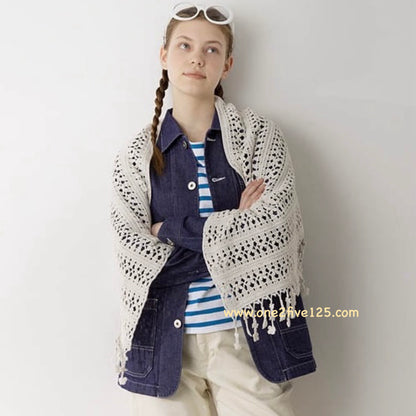 日本鉤針披肩編織書：一年四季都啱用（Crochet Shawl for All Seasons）1j