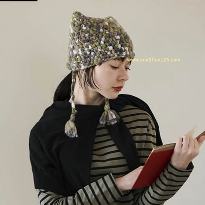 日本棒針鈎針編織書- 可愛針織帽