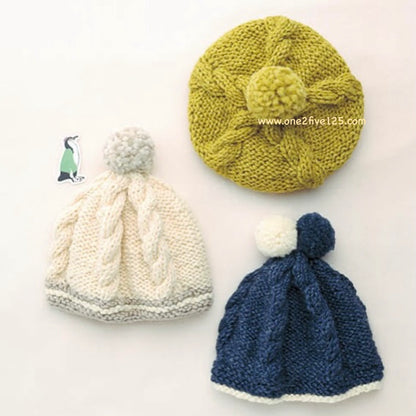 日本棒針鈎針編織書- 可愛針織帽