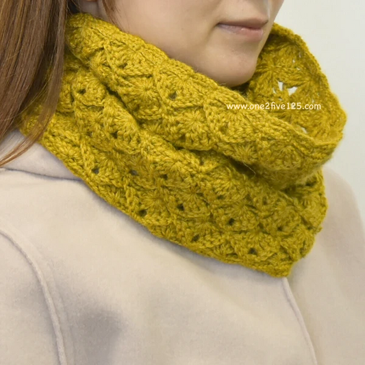 日本鈎針編織材料包 - 雙面頸巾